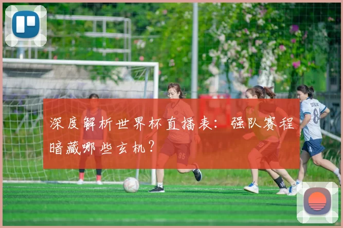 深度解析世界杯直播表:强队赛程暗藏哪些玄机?