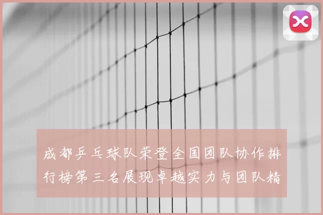 成都乒乓球队荣登全国团队协作排行榜第三名展现卓越实力与团队精神